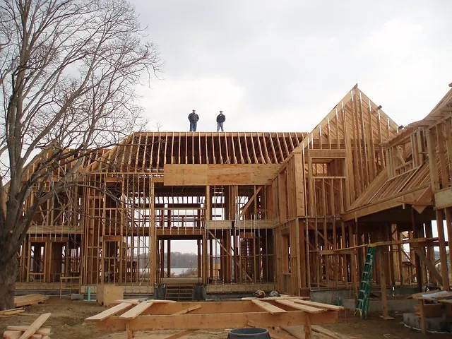 A house framing project from Steve's family construction background